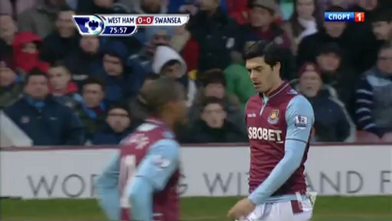 Футбол. Чемпионат Англии. 25 тур. Вест Хэм-Суонси. 2 тайм (02.02.2013)