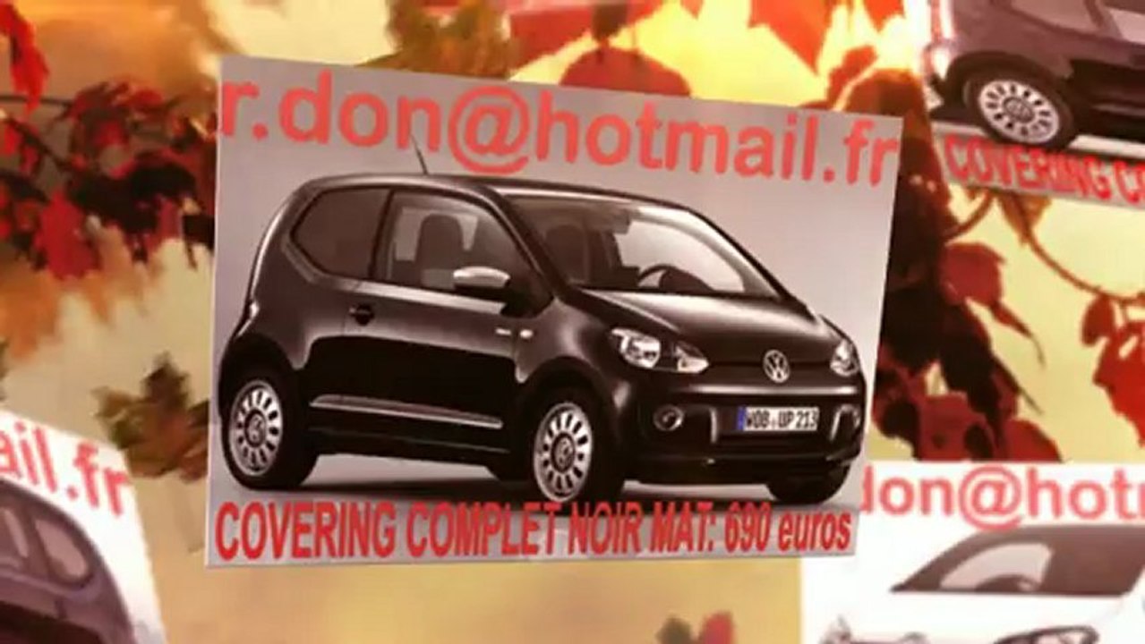 Volkswagen UP, Volkswagen UP, covering noir mat Volkswagen UP, Volkswagen UP noir mat