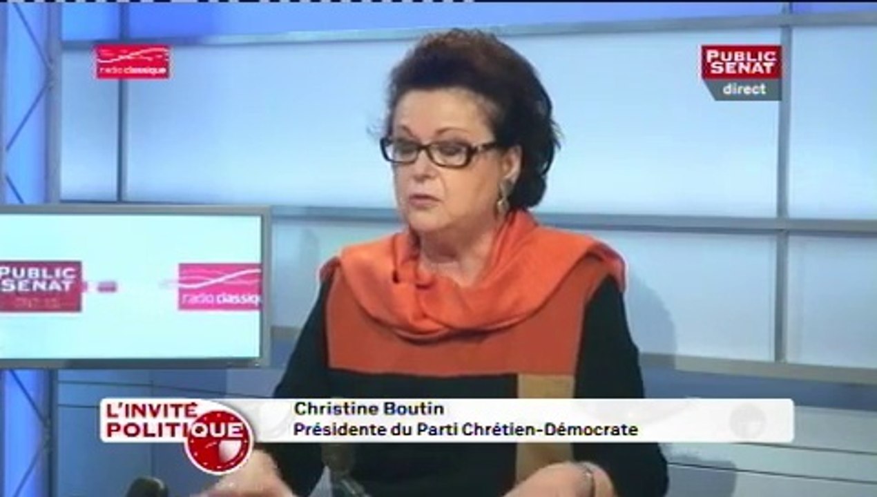 Christine Boutin : "Le problème du mariage homosexuel c’est la fin des Droits de l’Homme"