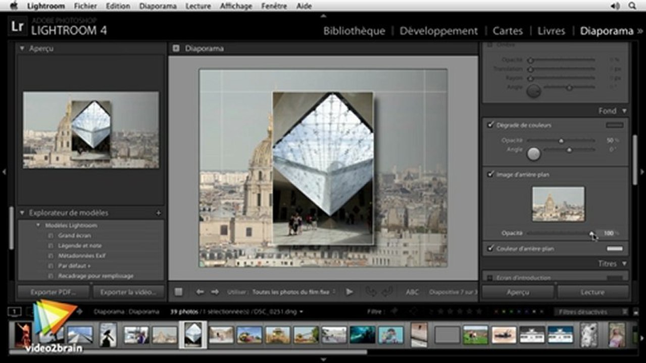 Lightroom 4 : Créer un diaporama