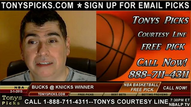 Milwaukee Bucks versus New York Knicks Pick Prediction NBA Pro Basketball Odds Preview 2-1-2013