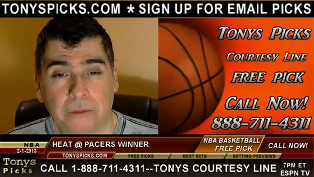 Indiana Pacers versus Miami Heat Pick Prediction NBA Pro Basketball Odds Preview 2-1-2013