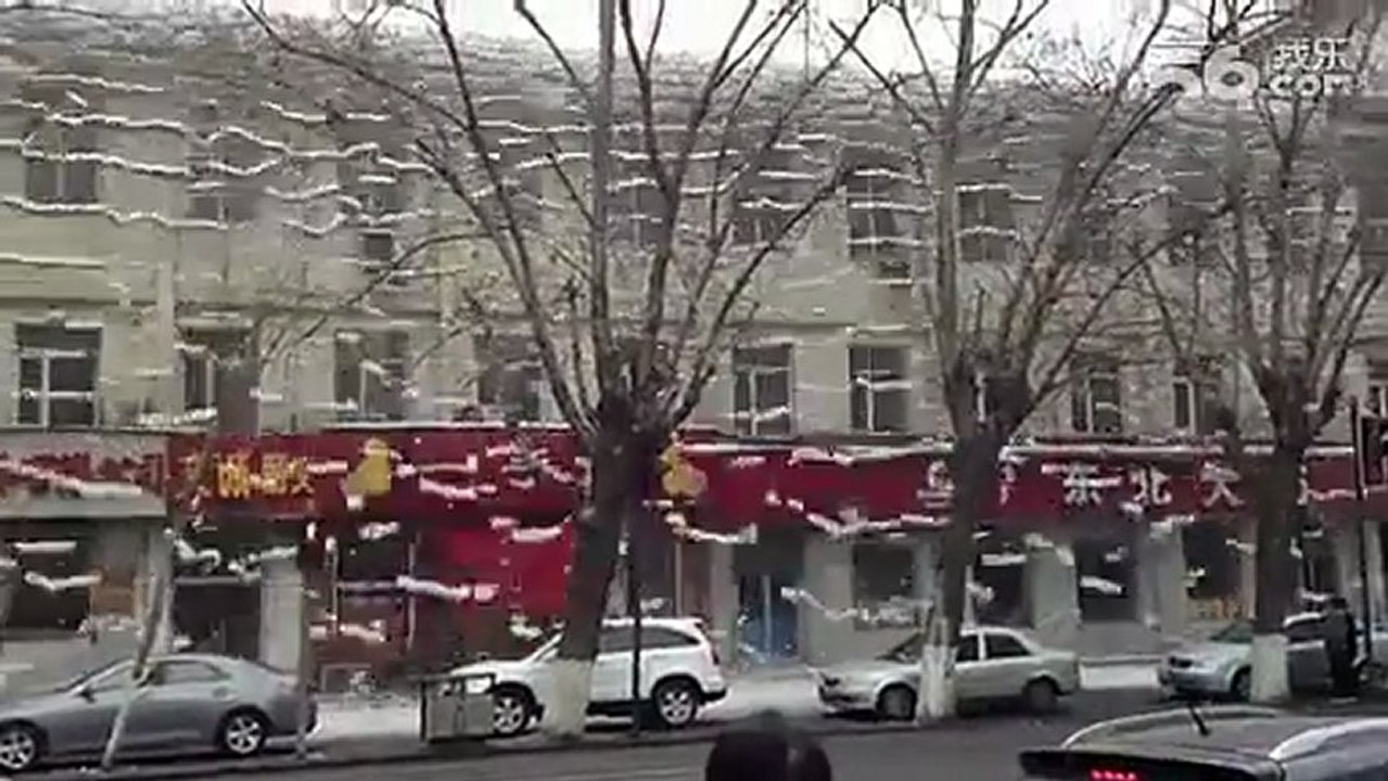 Chute de neige spectaculaire en chine