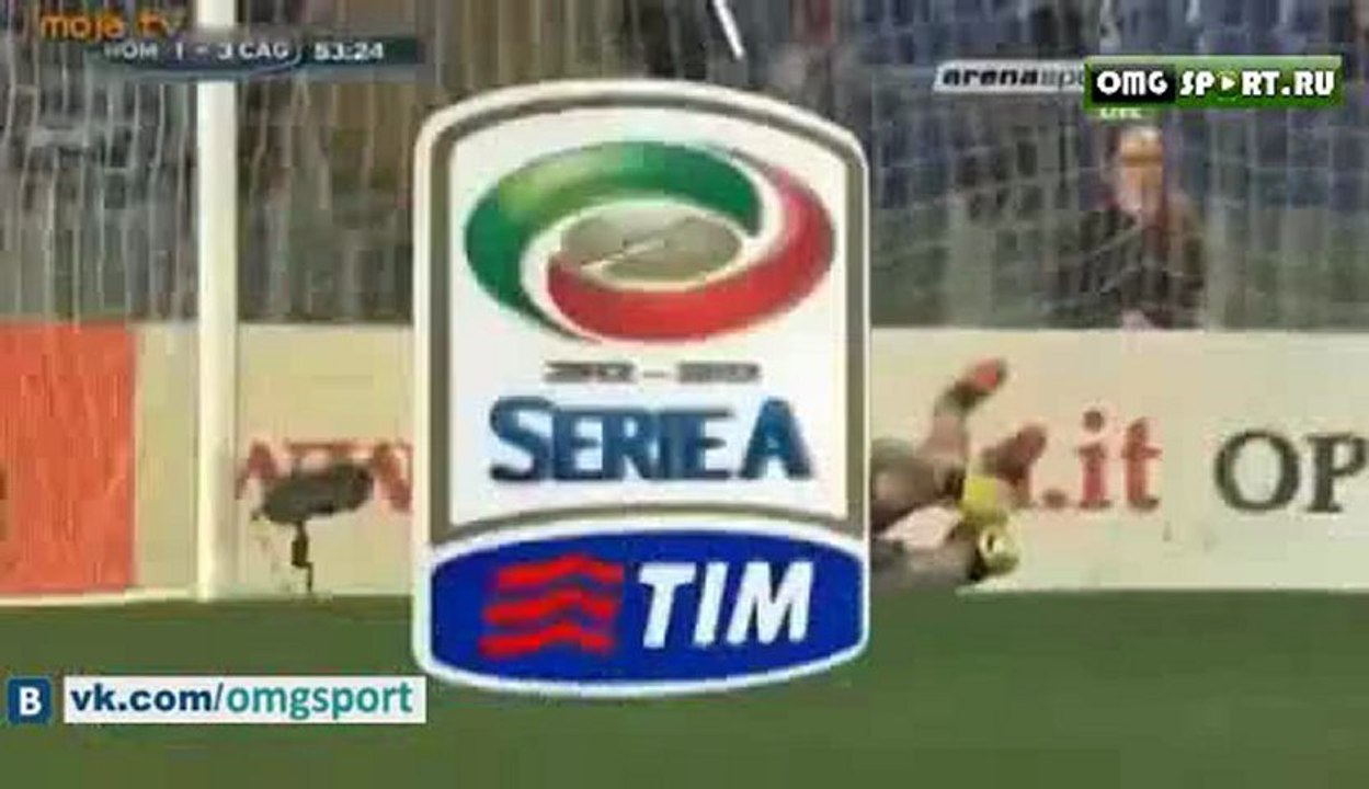 Рома 2-4 Кальяри Обзор матча 01.02.13