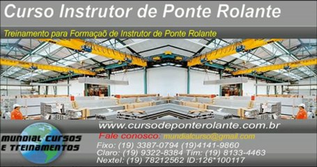 Curso Instrutor de Operador de Ponte Rolante e Talha