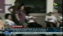 Candidatos presidenciales de Ecuador intensifican campañas