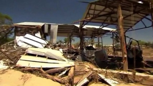 Residents of Australian city Bundaberg return to damaged homes after floods