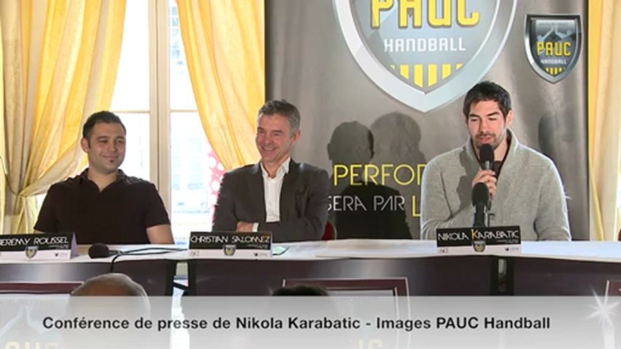Conférence de presse de Nikola Karabatic (Aix Handball)
