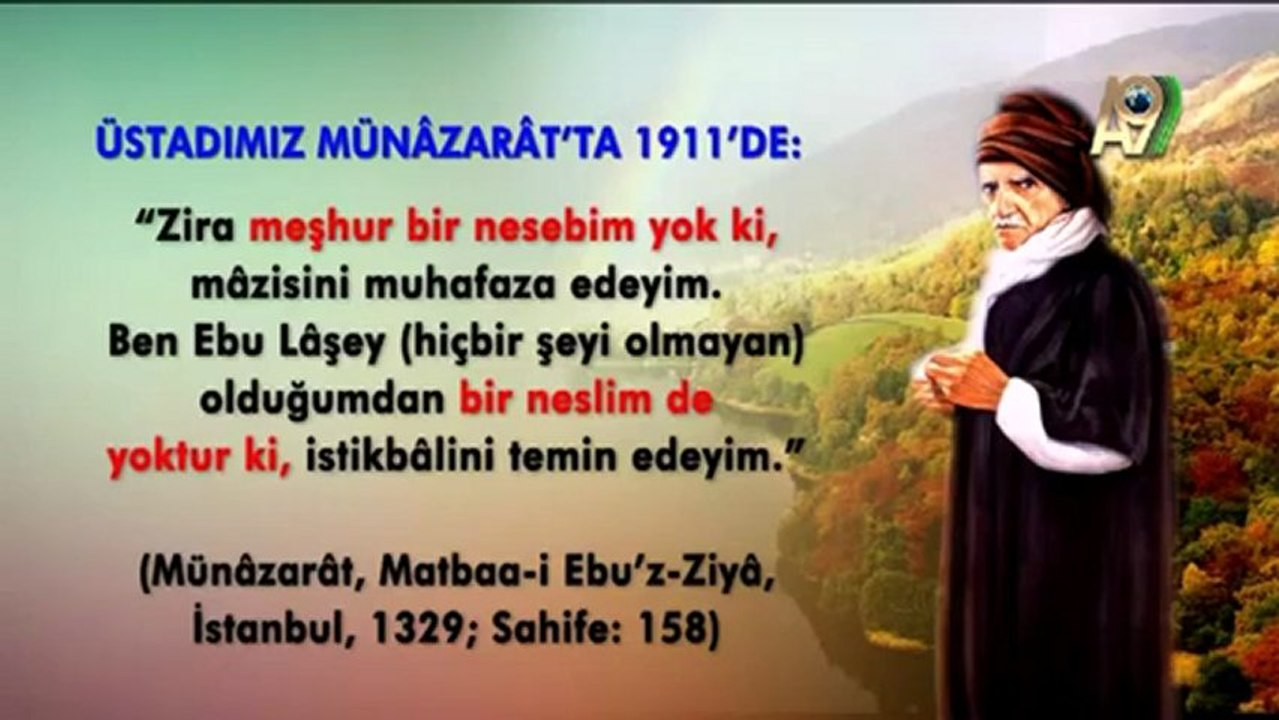 AHMET AKGÜNDÜZ'ÜN BEDİÜZZAMANLA İLGİLİ SECERESİ GERÇEK DEĞİLDİR