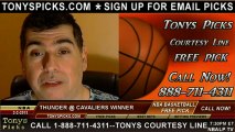 Cleveland Cavaliers versus Oklahoma City Thunder Pick Prediction NBA Pro Basketball Odds Preview 2-2-2013