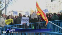 Manifestation près du siège du PP à Madrid