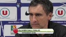 Conférence de presse Havre AC - Dijon FCO : Erick MOMBAERTS (HAC) - Olivier DALL'OGLIO (DFCO) - saison 2012/2013