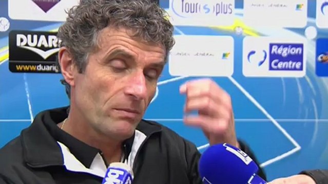 Conférence de presse Tours FC - Châteauroux : Bernard BLAQUART (TOURS) - Didier THOLOT (LBC) - saison 2012/2013