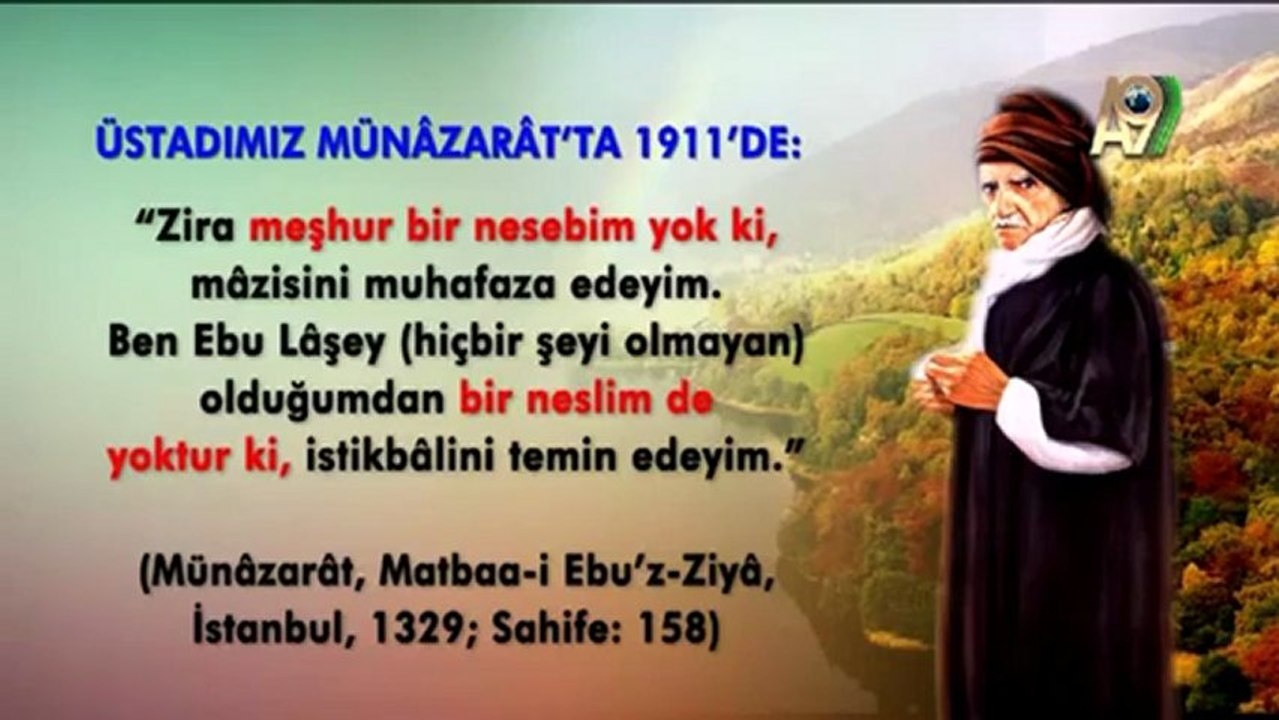 AHMET AKGÜNDÜZ'ÜN BEDİÜZZAMANLA İLGİLİ SECERESİ GERÇEK DEĞİLDİR