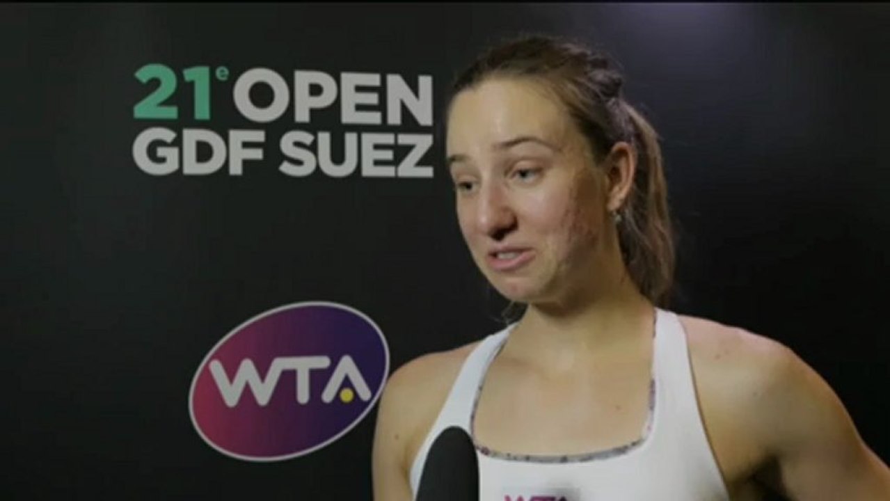 Mona Barthel nach dem Sieg gegn Kristina Mladenovic