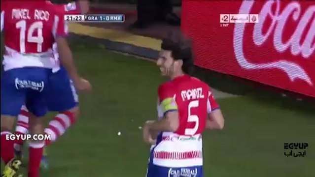 هدف الشوط الاول - اهداف مباراة غرناطة و ريال مدريد 2/2/2013 فى الدورى الاسبانى