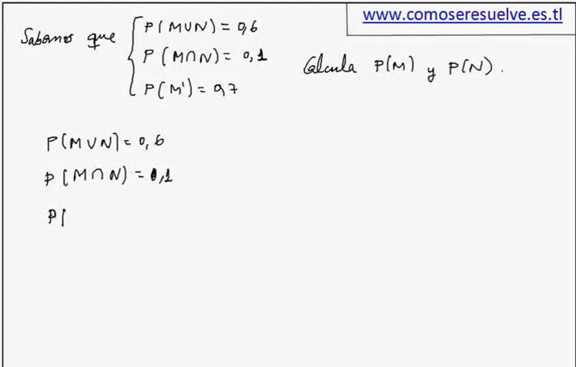 Calculo de probabilidades ejercicio 2