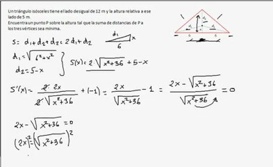 Problema de maximos y minimos 2º bachillerato