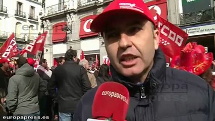 Trabajadores de Vodafone protestan contra el ERE