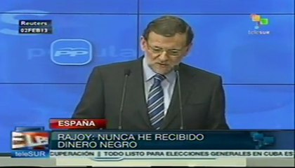 Nunca he recibido dinero negro: Rajoy
