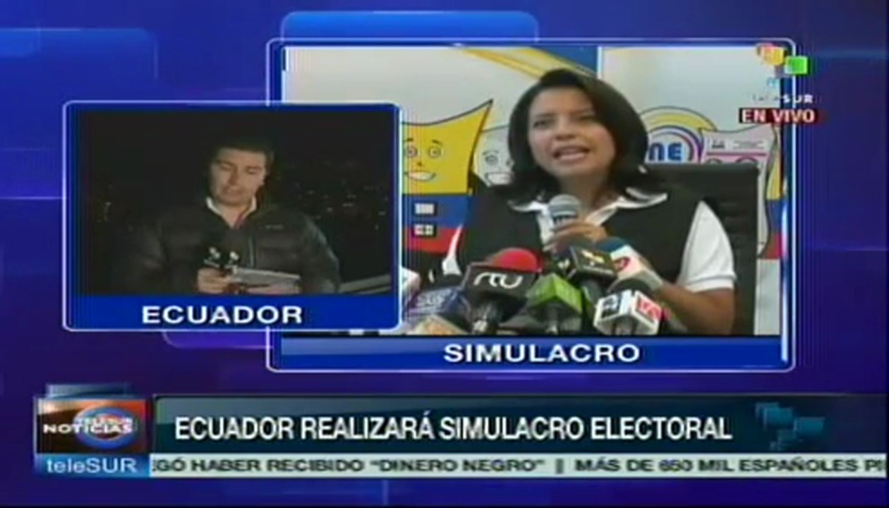 Ecuador realizará simulacro electoral