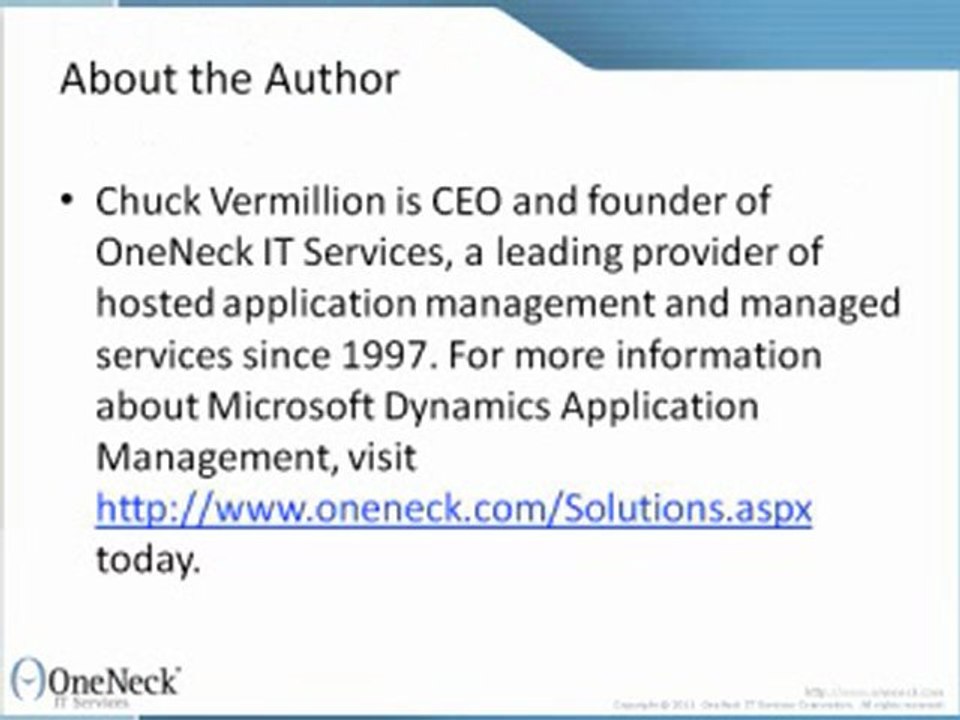 Microsoft Dynamics Application Management: How the Top 10 Strategic Technology Trends for 2013 will Affect ERP Outsourcing