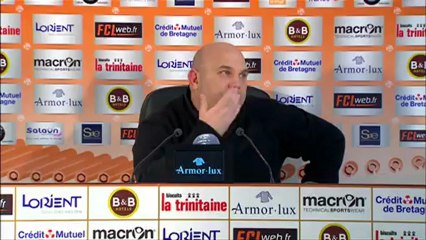 Conférence de presse FC Lorient - Stade Rennais FC : Christian  GOURCUFF (FCL) - Frédéric  ANTONETTI (SRFC) - saison 2012/2013