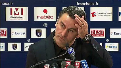 Conférence de presse FC Sochaux-Montbéliard - AS Saint-Etienne : Eric HELY (FCSM) - Christophe  GALTIER (ASSE) - saison 2012/2013