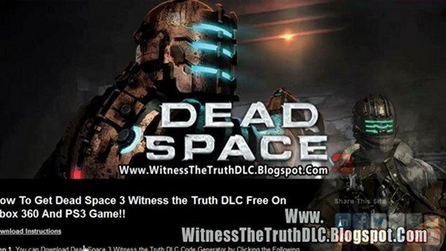 How To Get Dead Space 3 Witness The Truth Dlc Free Video Dailymotion
