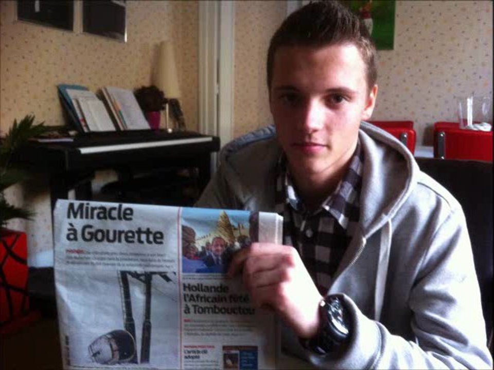 Antonin,miraculé de Gourette…mais pas au point dans ses révisions!