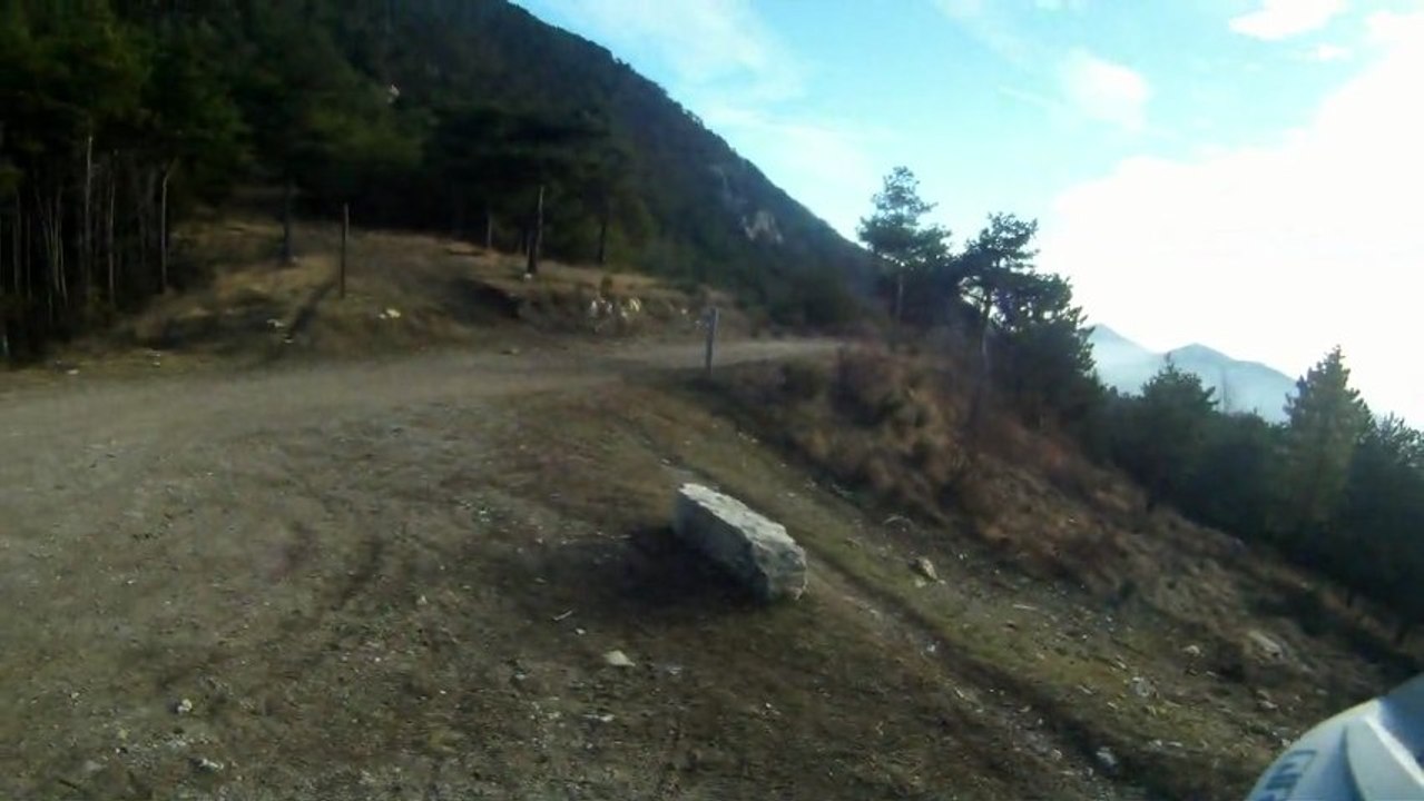 VTT descente du col du Dragon vers Levens 05-01-2013