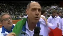 Momenti finali del match di Fognini vs Dodig - Partita Decisa Davis Cup 2013 - 1° Turno - Italia vs Croazia - Livetennis.it