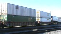 Norfolk Southern intermodal train east through Austell Ga. with K.C.S units