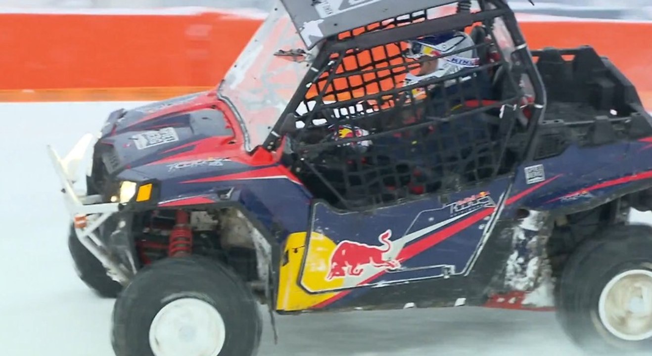 Snow Buggy Race - Baumgartner, Loeb, Coulthard - Red Bull All Stars - Polaris 2013