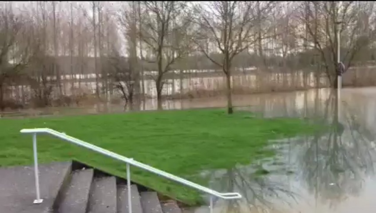 La Flèche,  le niveau du Loir a monté
