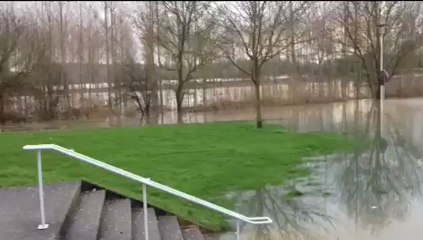 La Flèche,  le niveau du Loir a monté