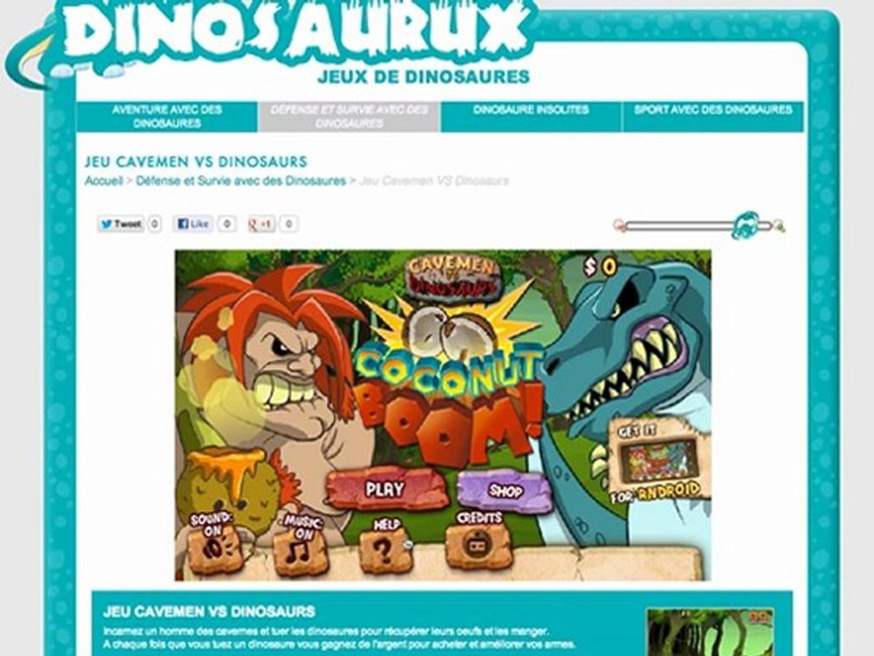 DINOSAURUX : mini-jeux de dinosaures gratuits.