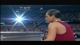 #HD  Alicia Keys sings the National Anthem at Super Bowl 2013-2