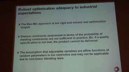 Optimisation multi périodes, application aux multi mélanges en raffinerie, par Alireza Tehrani et Hamid Chehade (TOTAL RC)