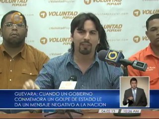 Voluntad Popular considera que celebrar un golpe de Estado es dar un mensaje terrible a la población