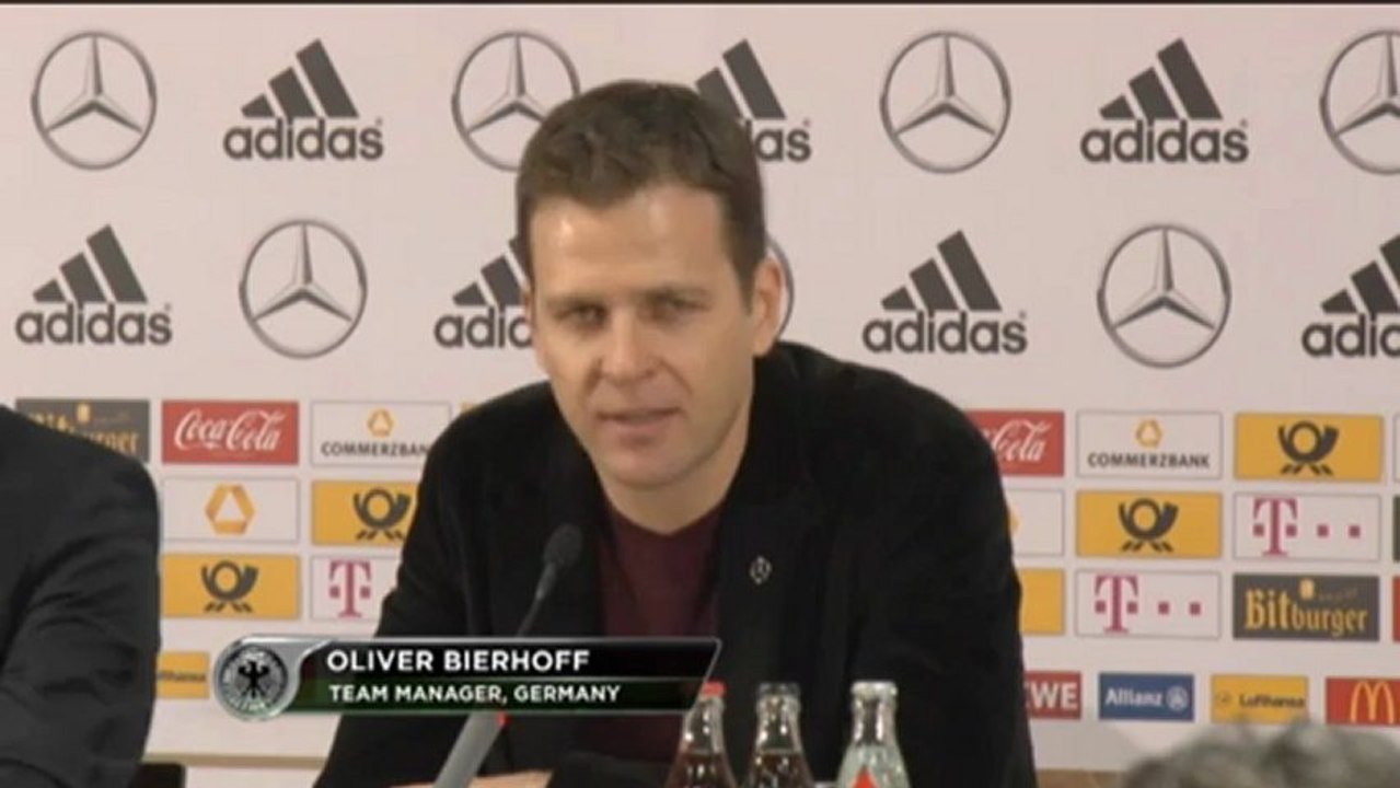 Bierhoff: ''Wir sind froh über starke Gegner''