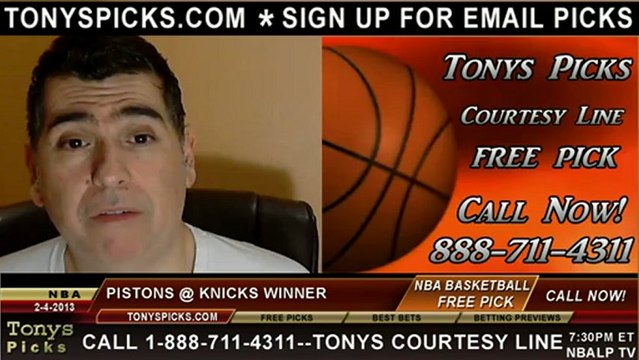 New York Knicks versus Detroit Pistons Pick Prediction NBA Pro Basketball Odds Preview 2-3-2013