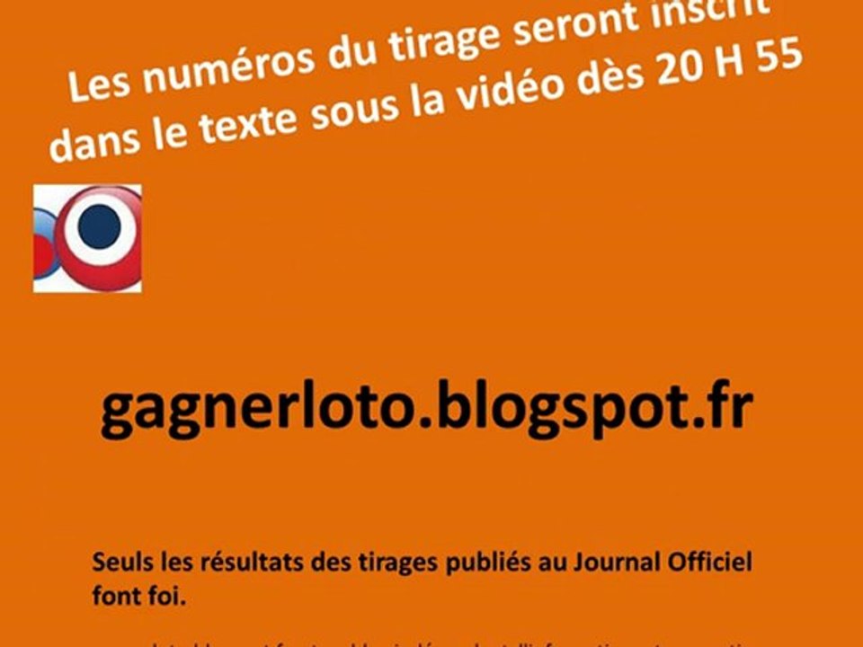 TIRAGE LOTO LUNDI 11 FÉVRIER  2013 Encore 4 numéros dans notre système