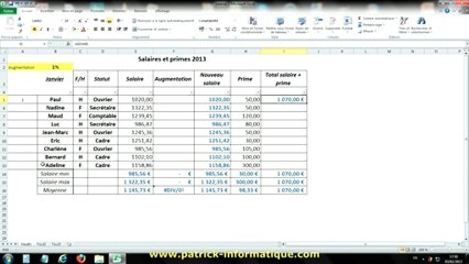 Tuto Excel 2010 - Incrémentation - Extrait