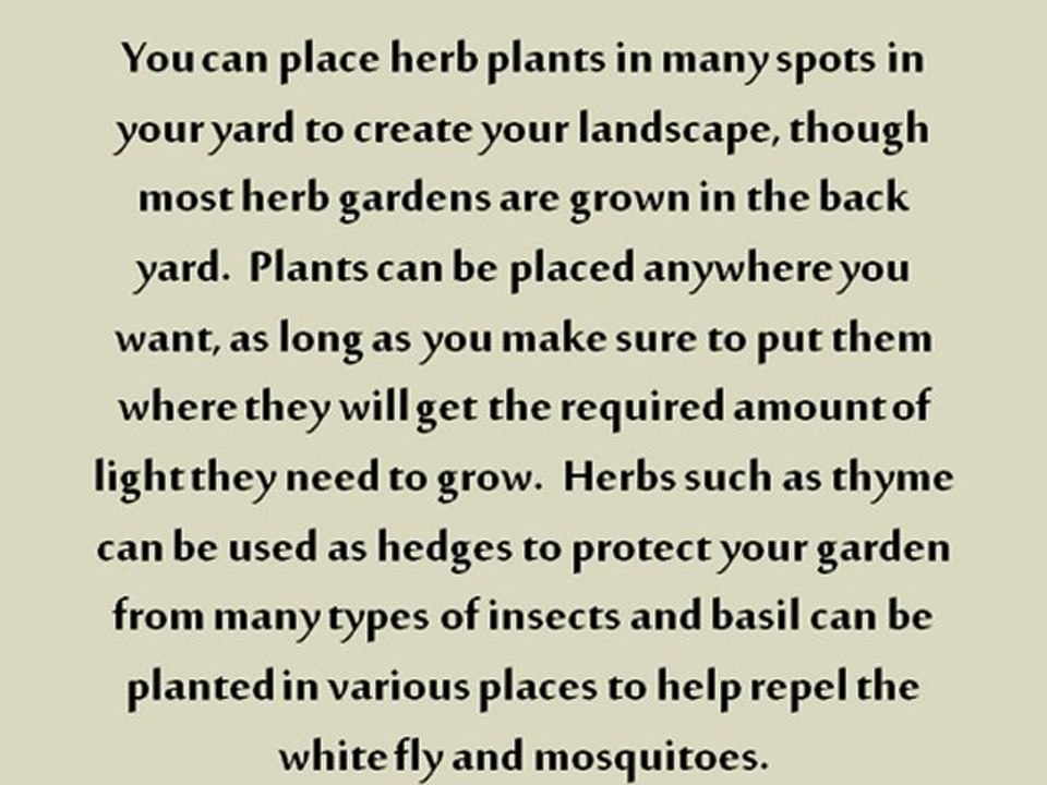 Landscape Your Yard with Herbs
