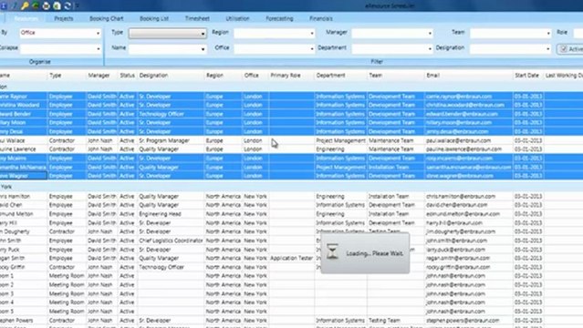 Enbraun's Resource Planning Software Feature - Resource Screen 3.5.8