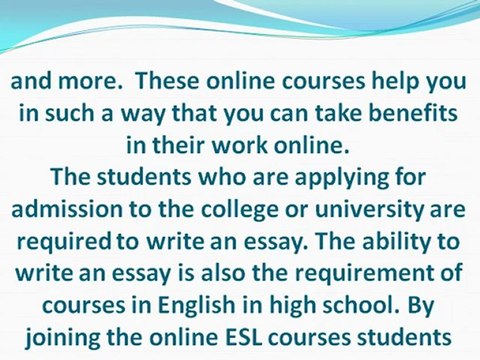 Improve your English language skills by joining ESL online Courses