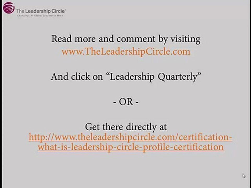 Leadership Circle Profile Certification - TLCP Certification