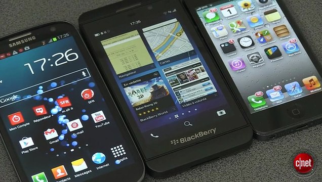 Galaxy s3, iPhone 5, BlackBerry Z10 : premier face à face