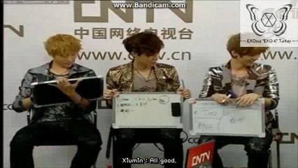 [TR SUB/PART 4/6] 120607 EXO-M "StarTalk" CCTV Röportajı